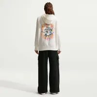 Nike Phoenix Fleece женская оверсайз Pullover баскетбольные Толстовка с капюшоном цвет белый