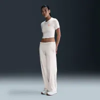 Nike Sportswear Chill Knit жіноча Slim Cropped футболка колір білий