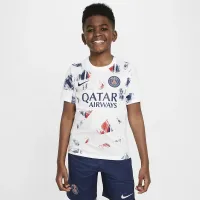 Paris Saint-Germain Academy Pro Away Big детские Nike Dri-FIT Soccer Pre-Match Short-Sleeve Top цвет белый