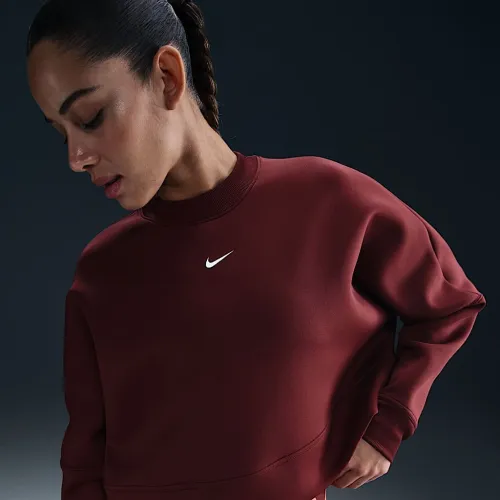 Nike Prima женская Dri-FIT оверсайз Crew-Neck Cropped Top цвет красный