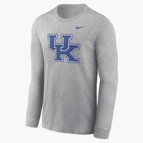 Kentucky Wildcats Primary Logo мужские Nike College Long-Sleeve футболка цвет серый