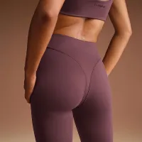 NikeSKIMS Matte женская С высокой Талией V-Panel Straight лосины цвет красный