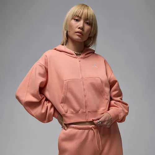 Nike Jordan Brooklyn Fleece жіноча Cropped Full-Zip Толстовка з капюшоном Orange