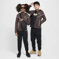 Nike Sportswear Tech Fleece Big детские (для мальчиков) Reflective Full-Zip Толстовка с капюшоном цвет коричневый