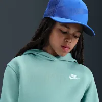 Nike Sportswear Club Fleece Big дитячі Pullover Толстовка з капюшоном колір зелений
