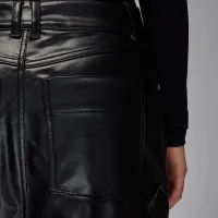 Nike Jordan Flight Chicago женская Faux Leather юбка цвет черный