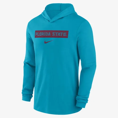 Florida State Seminoles Sideline мужские Nike Dri-FIT College Long-Sleeve Hooded Top цвет зеленый