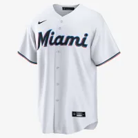 Tim Anderson Miami Marlins мужские Nike MLB Replica Jersey цвет белый