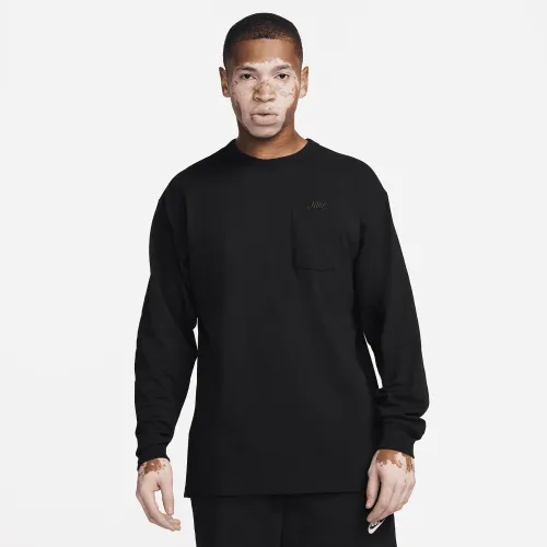 Nike Sportswear Premium Essentials чоловічі Long-Sleeve Pocket футболка колір чорний
