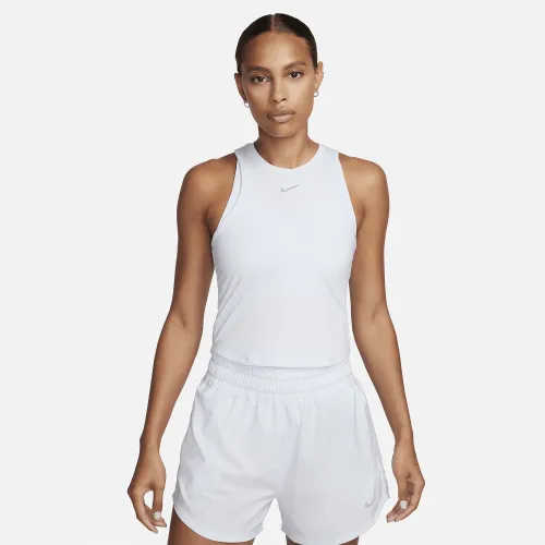 Nike Dri-FIT One Luxe женская Cropped Tank Top синий