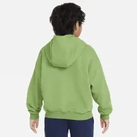 Nike Icon Fleece Big дитячі оверсайз Pullover Толстовка з капюшоном колір зелений