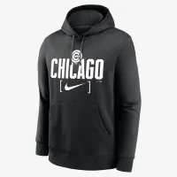 Chicago Cubs Club Slack чоловічі Nike MLB Pullover Толстовка з капюшоном колір чорний