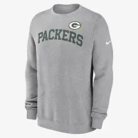 цвет зеленый Bay Packers Club мужские Nike NFL Pullover Crew цвет серый