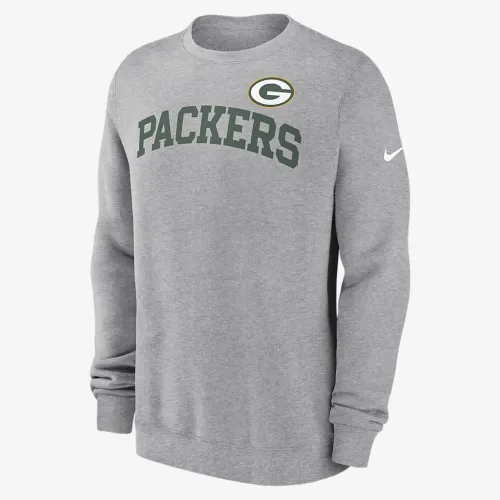 цвет зеленый Bay Packers Club мужские Nike NFL Pullover Crew цвет серый