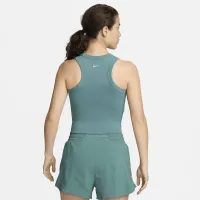 Nike One Fitted женская Dri-FIT Cropped Tank Top цвет зеленый