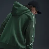 Nike Sportswear женская оверсайз Fleece Pullover Толстовка с капюшоном цвет зеленый