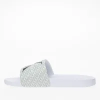 Шлёпанцы Calvin Klein Slide AOP YW0YW01407-01W - Белые