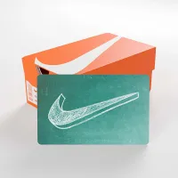Nike Gift Card Mailed in a Mini Nike Shoebox цвет зеленый