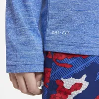 Nike Heather Big детские (для мальчиков) Long-Sleeve Hydroguard Swim Shirt синий