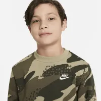 Nike Sportswear Club Fleece Big дитячі світшот колір коричневий