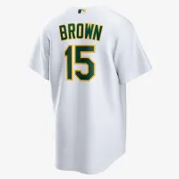 наборh цвет коричневый Athletics мужские Nike MLB Replica Jersey цвет белый