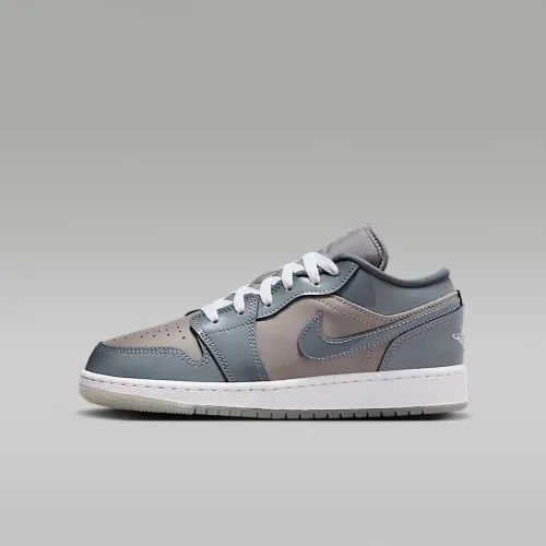 Nike Air Jordan 1 Low SE Big детские Кроссовки цвет серый