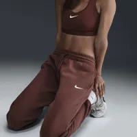 Nike Sportswear Phoenix Fleece жіноча Mid-Rise Sweatpants колір коричневий