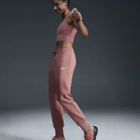 Nike Sportswear Phoenix Fleece женская Mid-Rise Sweatpants Pink
