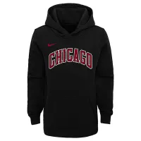 Chicago Bulls Club Fleece Big детские Nike NBA Pullover Толстовка с капюшоном цвет черный