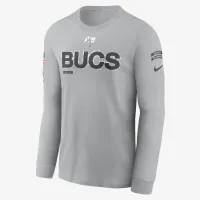 Tampa Bay Buccaneers Salute to Service Mascot Edge Legend чоловічі Nike NFL Long-Sleeve футболка колір сірий
