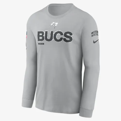 Tampa Bay Buccaneers Salute to Service Mascot Edge Legend чоловічі Nike NFL Long-Sleeve футболка колір сірий