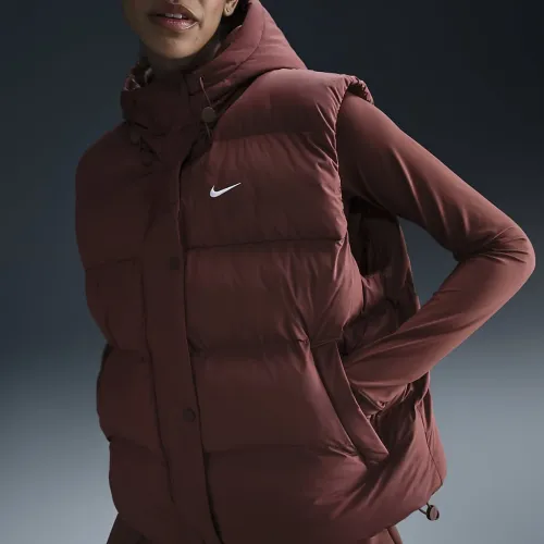 Nike Sportswear Metro Puffer женская Therma-FIT Loose Hooded Vest цвет коричневый