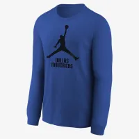 Nike Dallas Mavericks Essential Big дитячі Jordan NBA Long-Sleeve футболка колір чорний