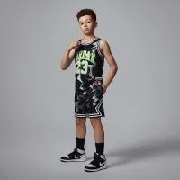 Nike Jordan Dri-FIT Big детские MJ Printed Sport Diamond шорты цвет черный