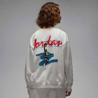 Nike Jordan Brooklyn Fleece жіноча Crew-Neck світшот колір білий