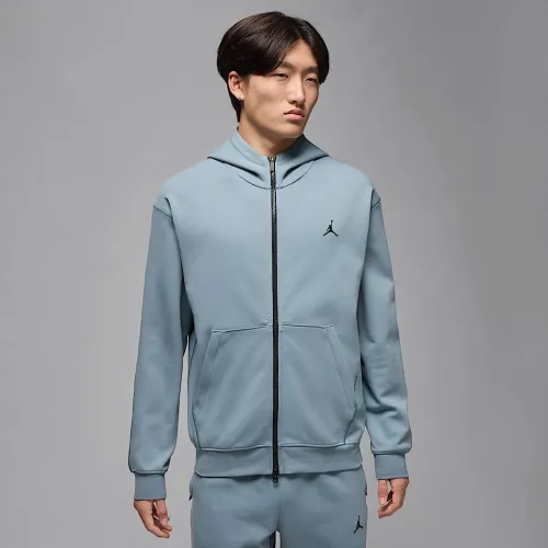 Nike Jordan Sport Hoop Fleece мужские Dri-FIT Full-Zip Толстовка с капюшоном цвет серый