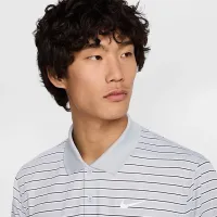 Nike Dri-FIT Victory мужские Striped для гольфа Polo цвет серый