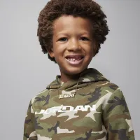 Nike Jordan Little дитячі MVP Camo Fleece 2-Piece Pullover Толстовка з капюшоном комплект колір зелений