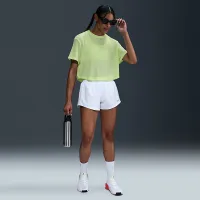 Nike One Relaxed женская Dri-FIT Cropped Short-Sleeve Top Yellow
