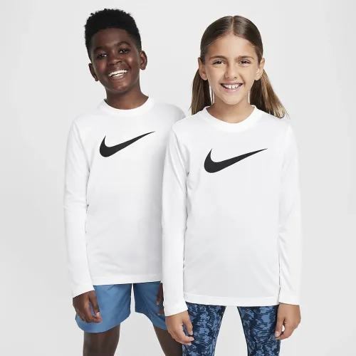 Nike Legend Big дитячі Dri-FIT Long-Sleeve футболка колір білий
