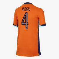 Virgil van Dijk Netherlands National Team 2024 Stadium Home Big детские Nike Dri-FIT Soccer Jersey Orange