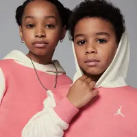 Nike Jordan MJ Brooklyn Fleece Little дитячі 2-Piece Pullover Толстовка з капюшоном комплект Pink