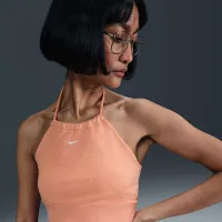 Nike Sportswear Chill Terry женская Slim Cropped French Terry Halter Top Orange