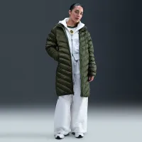 Nike Sportswear Windpuffer женская Therma-FIT Hooded Parka цвет зеленый
