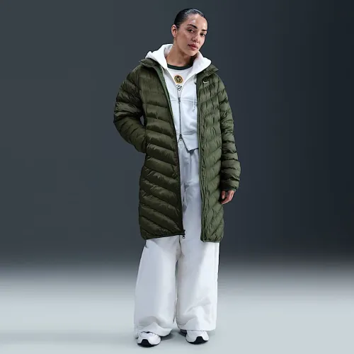 Nike Sportswear Windpuffer женская Therma-FIT Hooded Parka цвет зеленый