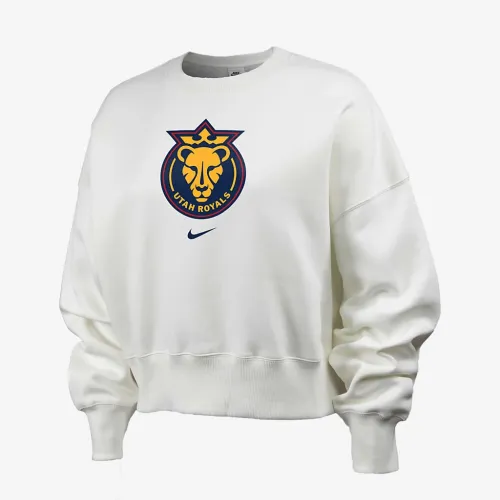 Utah Royals FC Phoenix Fleece жіноча Nike NWSL Crew-Neck світшот колір білий