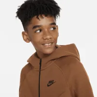 Nike Sportswear Tech Fleece Big дитячі (для хлопчиків) Full-Zip Толстовка з капюшоном колір коричневий