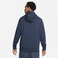 Nike Club Fleece мужские French Terry Color-Blocked Толстовка с капюшоном синий