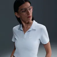 Nike Sportswear Essential женская Short-Sleeve Polo Top синий