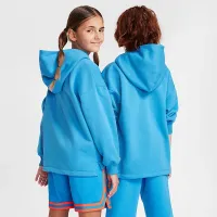 Nike Culture of баскетбольные Big детские Fleece Pullover баскетбольные Толстовка с капюшоном синий